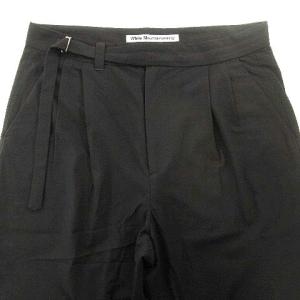 White Mountaineering 美品 22SS 2タック ワイド テーパード パンツ ストレート 1 Mサイズ 黒 ブラック U90