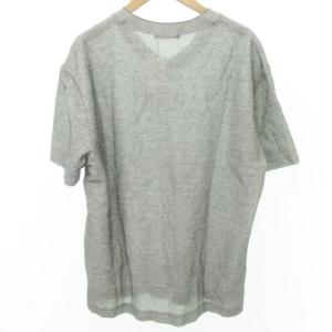 23区 homme タグ付き Tシャツ 半袖 Vネック 無地 コットン 和紙混 50 L相当 ライトグレー GY09