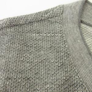23区 homme タグ付き Tシャツ 半袖 Vネック 無地 コットン 和紙混 50 L相当 ライトグレー GY09