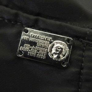 DIESEL 美品 ボンバー ジャケット ナイロン × デニム ブルゾン S 黒 ブルー GY09