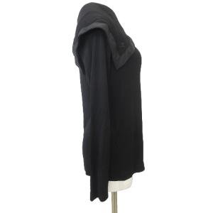 Jean Paul GAULTIER 美品 長袖 カットソー 変形 セーラー レーヨン 38 ブラック GY09