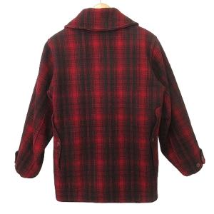 WOOLRICH 黒タグ 50's ヴィンテージ チェック カーコート ジャケット ブルゾン 上着 ウール 38 約XLサイズ 大きいサイズ