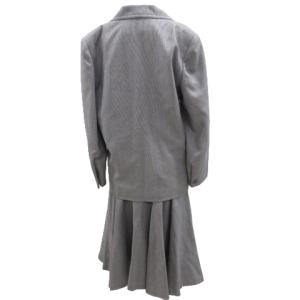 Christian Dior プレタポルテ ヴィンテージ スーツ セットアップ 総裏地 2B 9号 グレー IBO45