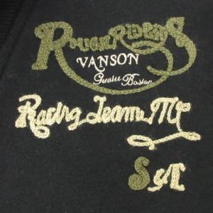 vanson Leathers カーディガン ジャケット アウター 刺繍 S 黒 ブラック IBO45