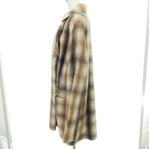 BALLY 美品 チェック ジャケット フリンジ ブランケット風 コート イタリア製 40 ベージュ U90