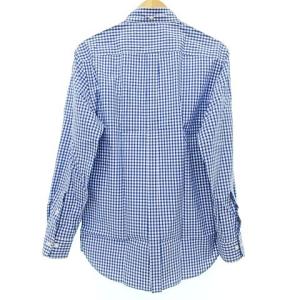 Brooks Brothers 美品 ボタンダウン シャツ 長袖 ギンガムチェック カジュアル S 青 ブルー U90