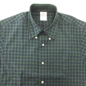 Brooks Brothers 美品 シャツ 長袖 チェック柄 Lサイズ 緑 グリーン U90