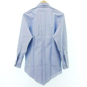 Brooks Brothers 美品 オックスフォード シャツ 長袖 無地 ビジネス カジュアル 約Mサイズ 青 ブルー U90