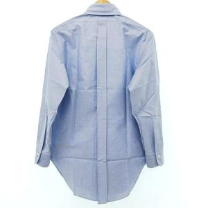 Brooks Brothers 美品 オックスフォード シャツ 長袖 無地 ビジネス カジュアル 約Mサイズ 青 ブルー U90