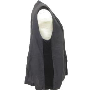 Drawer 美品 ベスト ジャケット リネン 紺 ネイビー IBO45