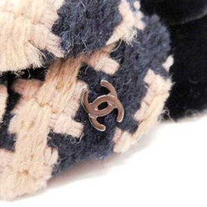 CHANEL カメリア ブローチ バイカラー ココマーク ベロア ツイード 15B 黒 ピンク