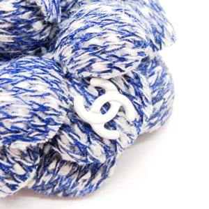 CHANEL ミニ カメリア ブローチ ココマーク 15P アクセサリー ブルー