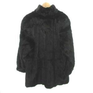 SAGA MINK 毛皮 コート 13 約XLサイズ 黒 ブラック GY09