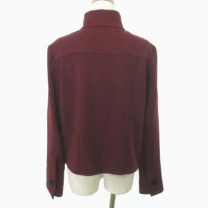 ADORE 美品 ドライ ジョーゼット ビッグボタン シャツ 38 約Mサイズ 赤 レッド GY09