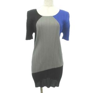 美品 半袖 カットソー 配色 3 約M?Lサイズ 黒 ブラック GY09