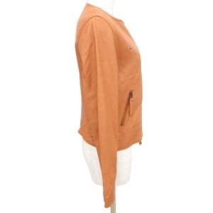 Diagram GRACE CONTINENTAL 19AW ライダースジャケット ブルゾン レザー 羊革 38 オレンジ系 GY09