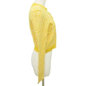 FENDI 21SS FZC882 AGF1 カーディガン ズッカ柄 43 イエロー