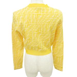 FENDI 21SS FZC882 AGF1 カーディガン ズッカ柄 43 イエロー