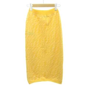 FENDI 21SS FZQ637 スカート ズッカ柄 40 イエロー