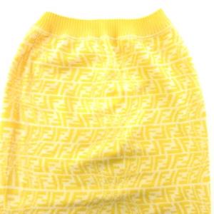 FENDI 21SS FZQ637 スカート ズッカ柄 40 イエロー