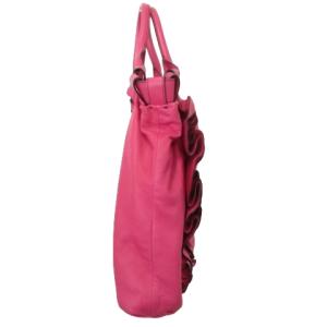 VALENTINO トートバッグ 皮革 レザー フリル ピンク U90