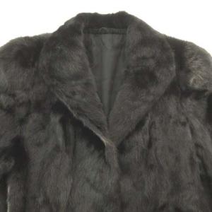 SAGA MINK タグ付き 毛皮 コート ミンク 厚手 13 約Lサイズ 黒 ブラック GY09