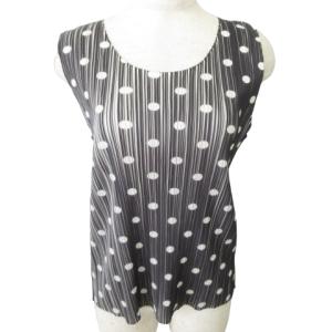 ノースリーブ カットソー 水玉 3 グレー系 GY09