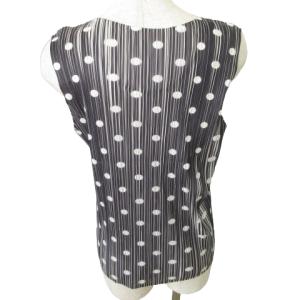 PLEATS PLEASE ISSEY MIYAKE ノースリーブ カットソー 水玉 3 グレー系 GY09