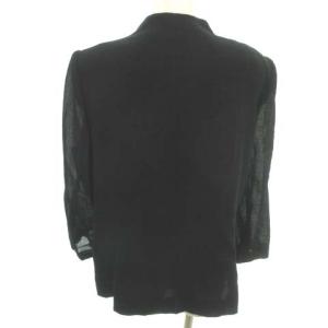 GIVENCHY 美品 ハイフォーマル セットアップ 喪服 ブラックフォーマル 薄手 18 約XLサイズ 黒 ブラック OKZ