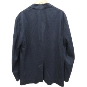 LANVIN テーラードジャケット ブレザー 背抜き 2B 46 紺 ネイビー OKZ U90