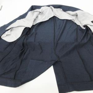 LANVIN テーラードジャケット ブレザー 背抜き 2B 46 紺 ネイビー OKZ U90