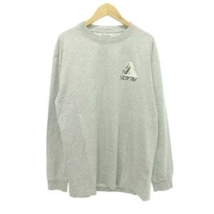PALACE 美品 23AW P-3D longsleeve Tシャツ 長袖 薄手 Lサイズ グレー U30