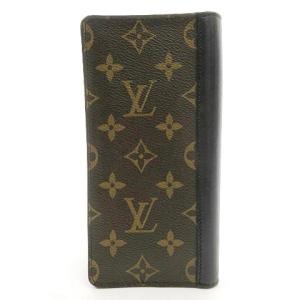 LOUIS VUITTON ポルトフォイユ・ブラザ モノグラム マカサー 長財布 M69410 二つ折り レザー 切替 ブラウン