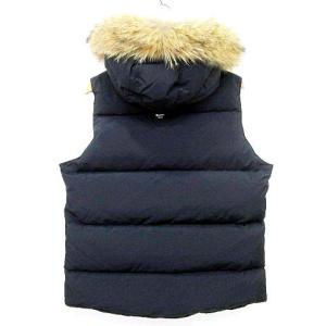WOOLRICH 美品 ダウンベスト 1602163 2WAY コヨーテファー S 紺 ネイビー U30