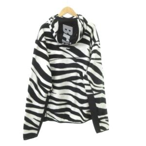 F.C.Real Bristol 美品 232027 ZEBRA FLEECE PULLOVER HOODIE ゼブラ フリース プルオーバー フーディ カンガルーポケット
