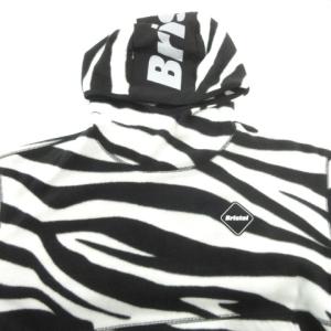 F.C.Real Bristol 美品 232027 ZEBRA FLEECE PULLOVER HOODIE ゼブラ フリース プルオーバー フーディ カンガルーポケット