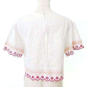 Chesty タグ付き 20SS カットワーク刺繍 セットアップ スカラップ リネン混 カットソー スカート 1 白 ホワイト IBO49