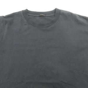 COMOLI 美品 近年 Tシャツ カットソー クルーネック 半袖 無地 シンプル 薄手 3 約Lサイズ 黒 ブラック IBO49