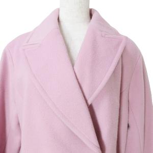 GRACE CONTINENTAL タグ付き 19AW ファー付ウールガウンコート ビーバーコート ロング 19461231 ウール ピンク 36 S相当 IBO49