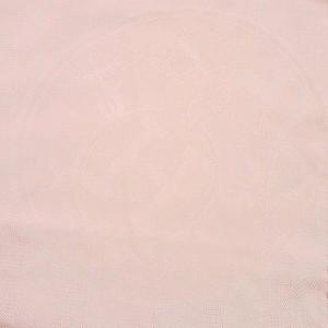 HERMES ショール 大判 ストール フリンジ 馬車ロゴ柄 マフラー スコットランド製 ピンク