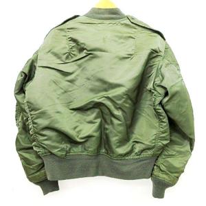 ALPHA INDUSTRIES L2-B フライトジャケット 夏用MA-1 サテン ブルゾン USA製 L カーキ オレンジ IBO49