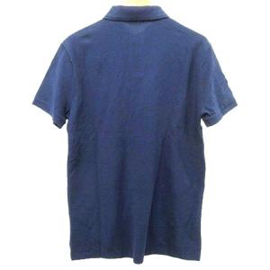 POLO RALPH LAUREN タグ付き ポロシャツ 半袖 ビッグポニー 鹿の子 カスタムフィット カットソー 無地 M 紺 ネイビー IBO49