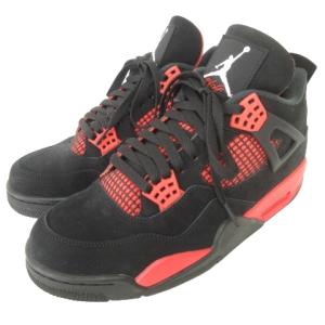 Nike Air Jordan 4 Red Thunder スニーカー ブラック レッド