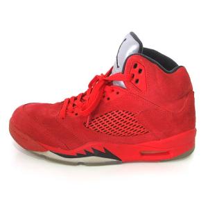NIKE 136027-602 AIR JORDAN 5 スニーカー スエード 27.5cm レッド