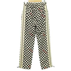 PALM ANGELS 美品 22AW チェッカーボード トラック パンツ サイドライン ボトム XS ベージュ U30