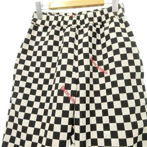 PALM ANGELS 美品 22AW チェッカーボード トラック パンツ サイドライン ボトム XS ベージュ U30