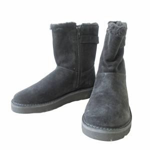 IL BISONTE × fracap ムートン ブーツ ブラック 黒 38 24cm 0521