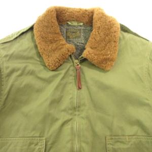 BUZZ RICKSON’S SUPERIOR TOGS 赤リブ B-10 フライトジャケット ミリタリー 裏起毛 ワンポイント