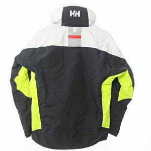 HELLY HANSEN 21SS 2レイヤーナイロン オーシャン フレイ ジャケット ダブルジップ 黒 白 黄色 S 0517