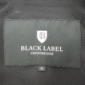 BLACK LABEL CRESTBRIDGE 美品 シャドーチェック ジャケット ブルゾン アウター ハイネック ジップアップ 無地 厚手 1F03-202-09 Mサイズ